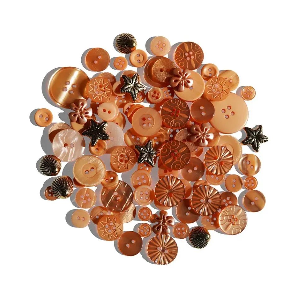 Buttons Galore Peach Bellini Treasure Box Knöpfe 100er Mix