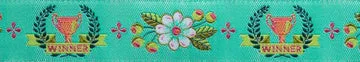Renaissance Ribbon The Winner on Mint Band 15 yd 7/8" Mint