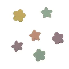 Buttons Galore Flatbackz Soft Petals Blumen 6 Stück