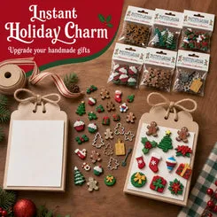 Buttons Galore Christmas Set 3 Bastelknöpfe 50er