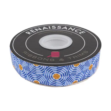 Renaissance Ribbon La Dolce Vita Sun Shade Band Blau 1 Yard