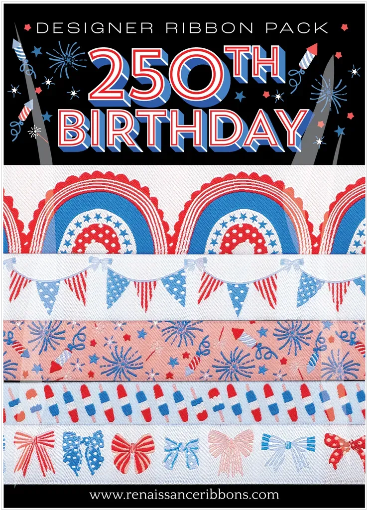 Renaissance Ribbon 250th Birthday Schmuckband Set USA Sterne