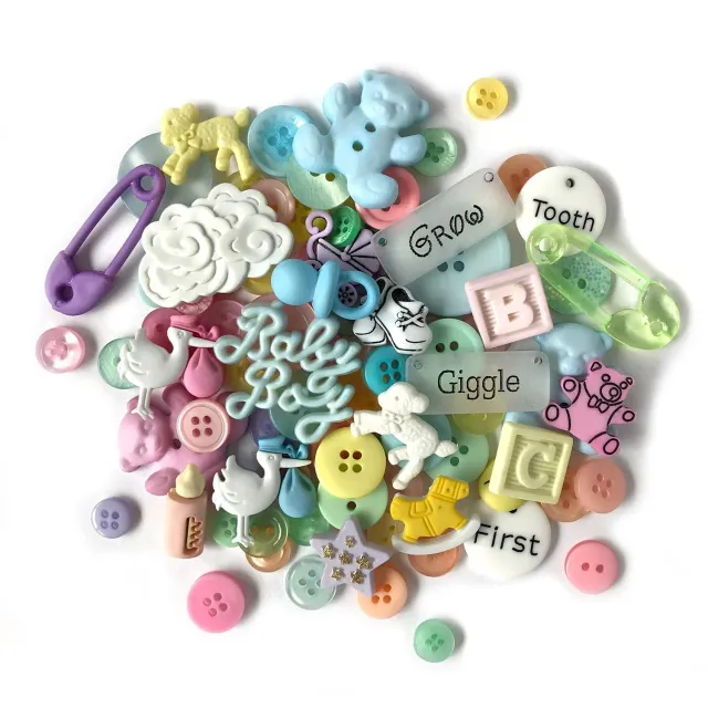 Buttons Galore Baby Value Pack Knöpfe 50 Stk Baby-Motive