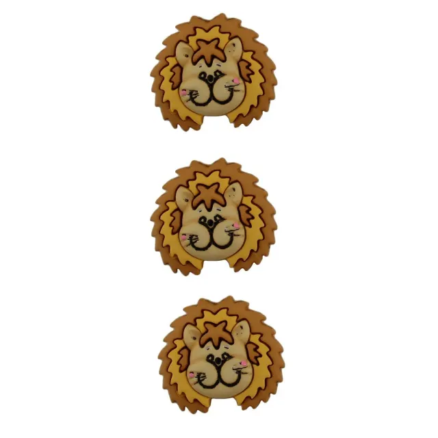 Buttons Galore BaZooples Lester Lion Nähknöpfe 3 St 25 mm