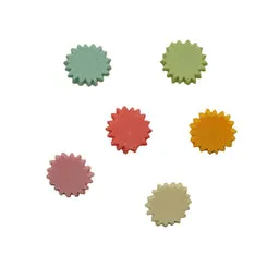 Buttons Galore Flatbackz Fun Flowers Blumen 6 Stück Bunt