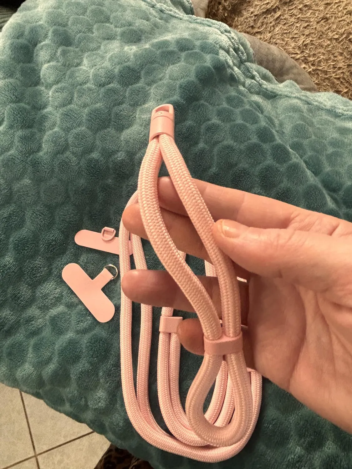 MORSUNBELA Handykette Kurz Handgelenk Rosa 2 Stück