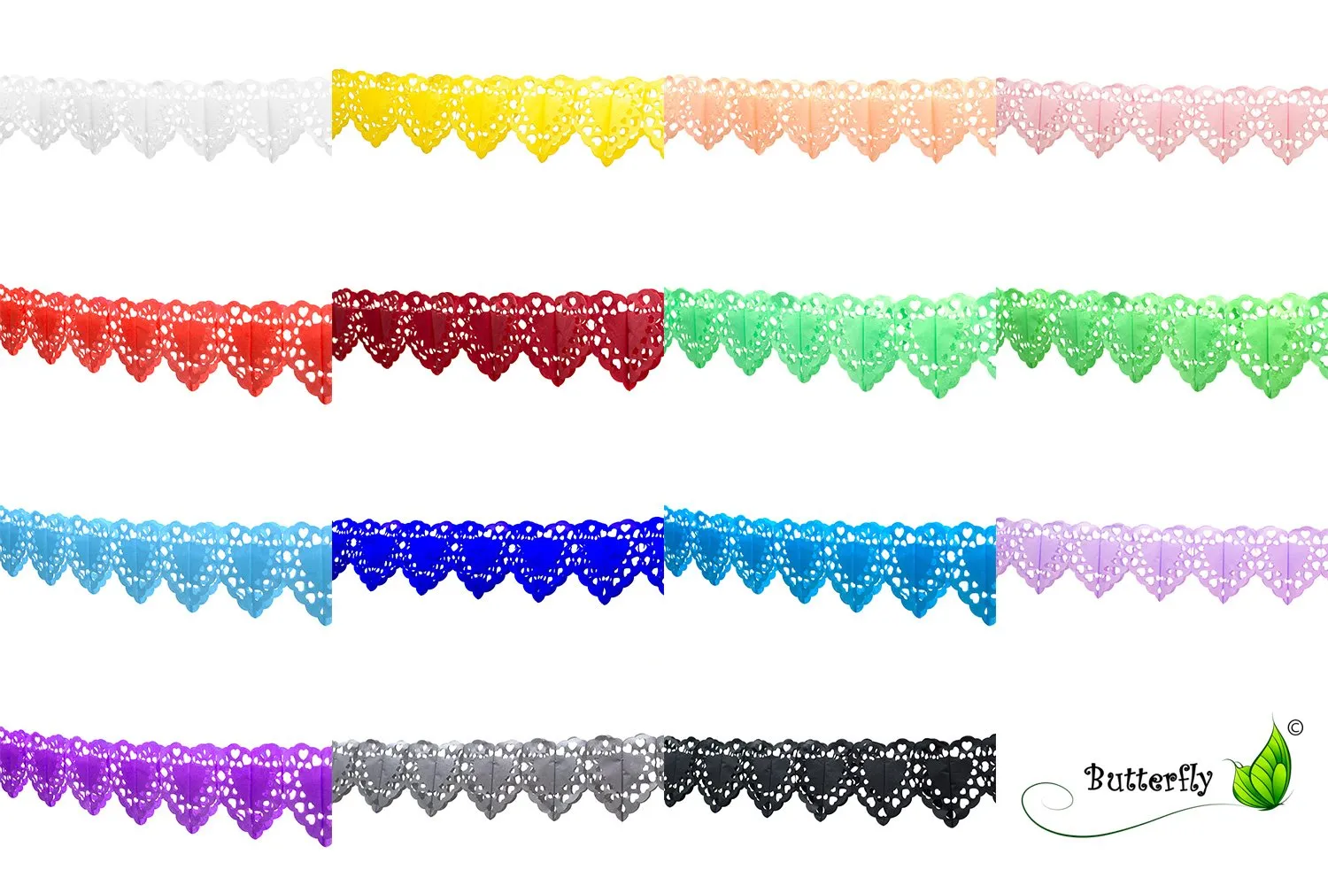Creativery Papiergirlande 4m Seidenpapier