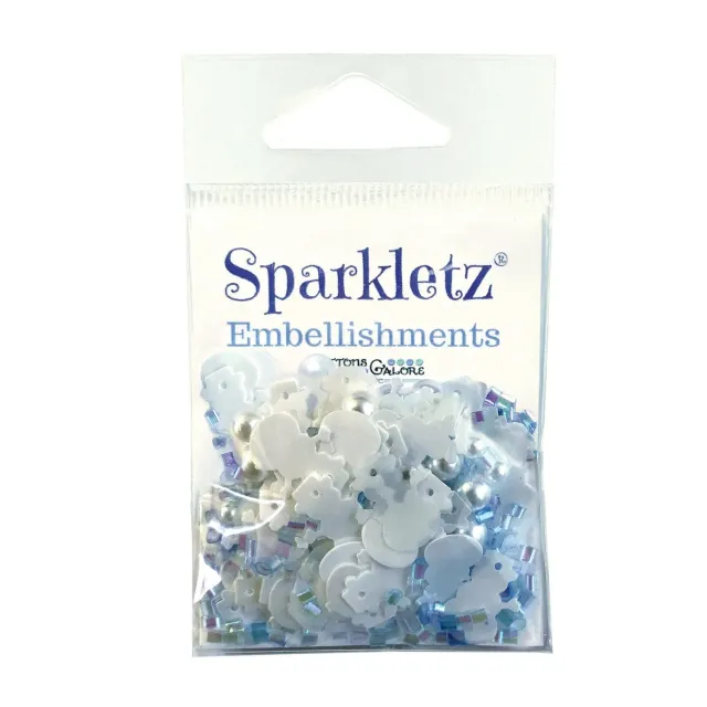 Buttons Galore Sparkletz Chill Out Schmuckstein-Mix weiß 10g