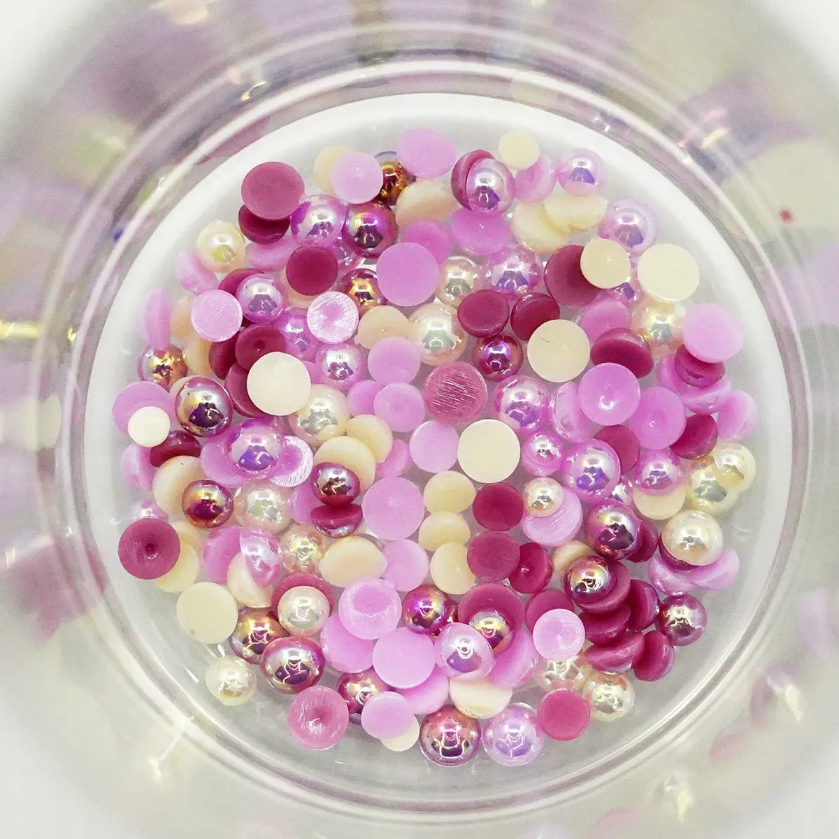 Buttons Galore Half Pearlz Halbperlen irisierend 4-6 mm