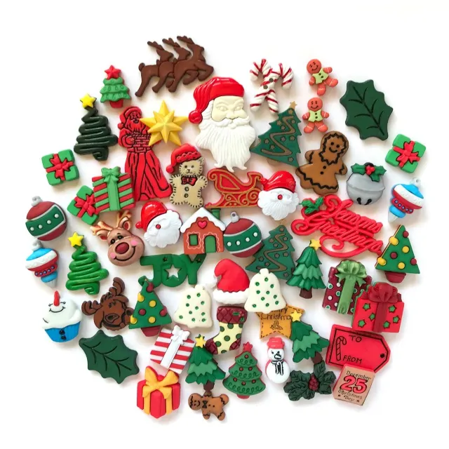 Buttons Galore Christmas Super Value Pack Weihnachtsknöpfe 100 Stück