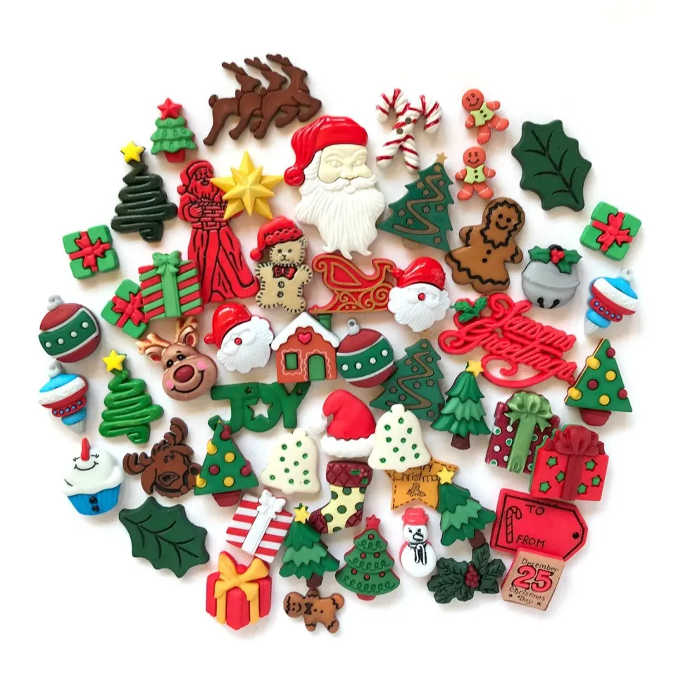 Buttons Galore Christmas Super Value Pack Weihnachtsknöpfe 100 Stück