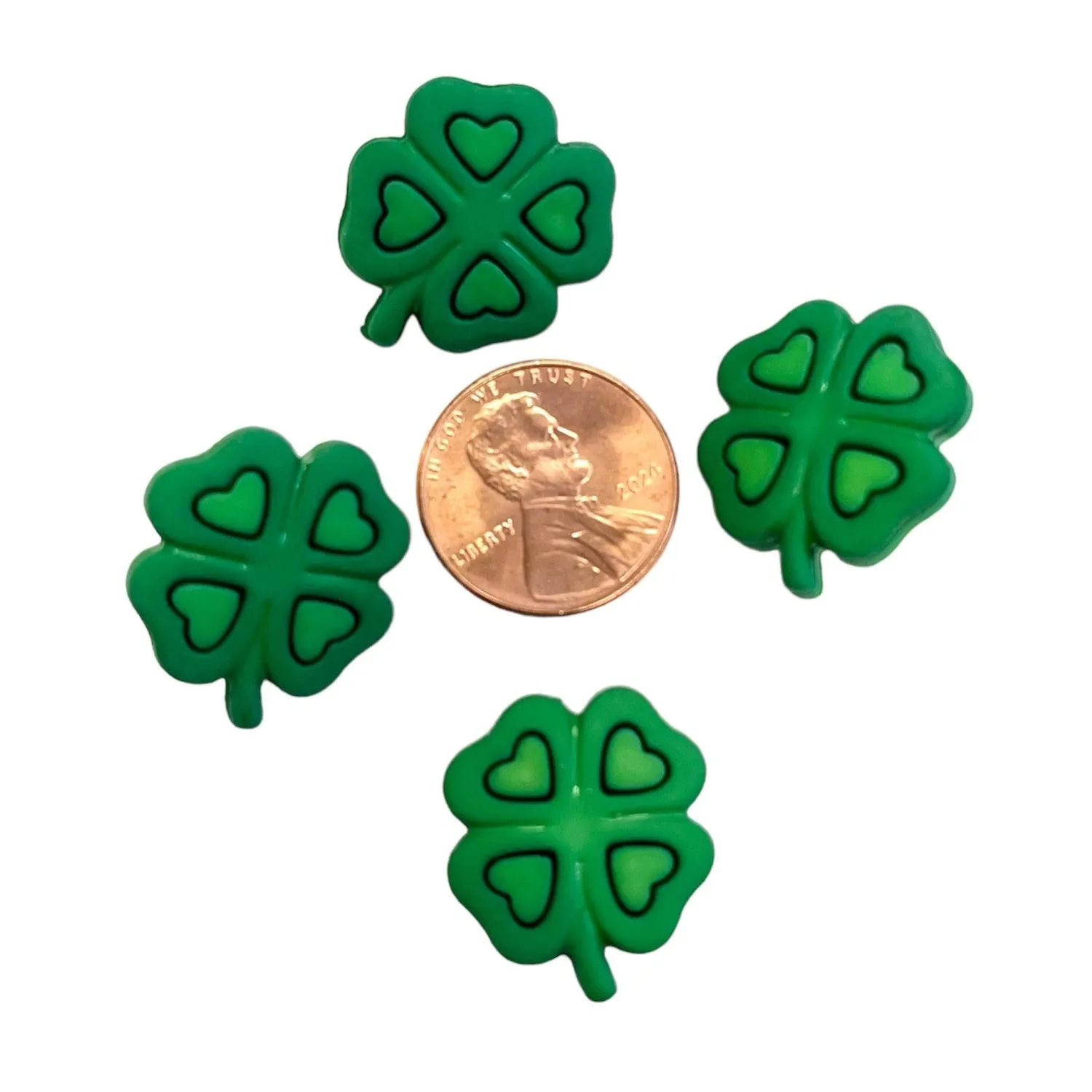 Buttons Galore 4 Leaf Clover Bulk Button Kleeblattknöpfe