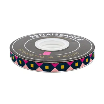 Renaissance Ribbon Ramble Hourglass Webband 3/8 Zoll 1 Yard