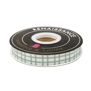 Renaissance Ribbon Montana Bloom Blue Plaid Schmuckband 1 Yard blau