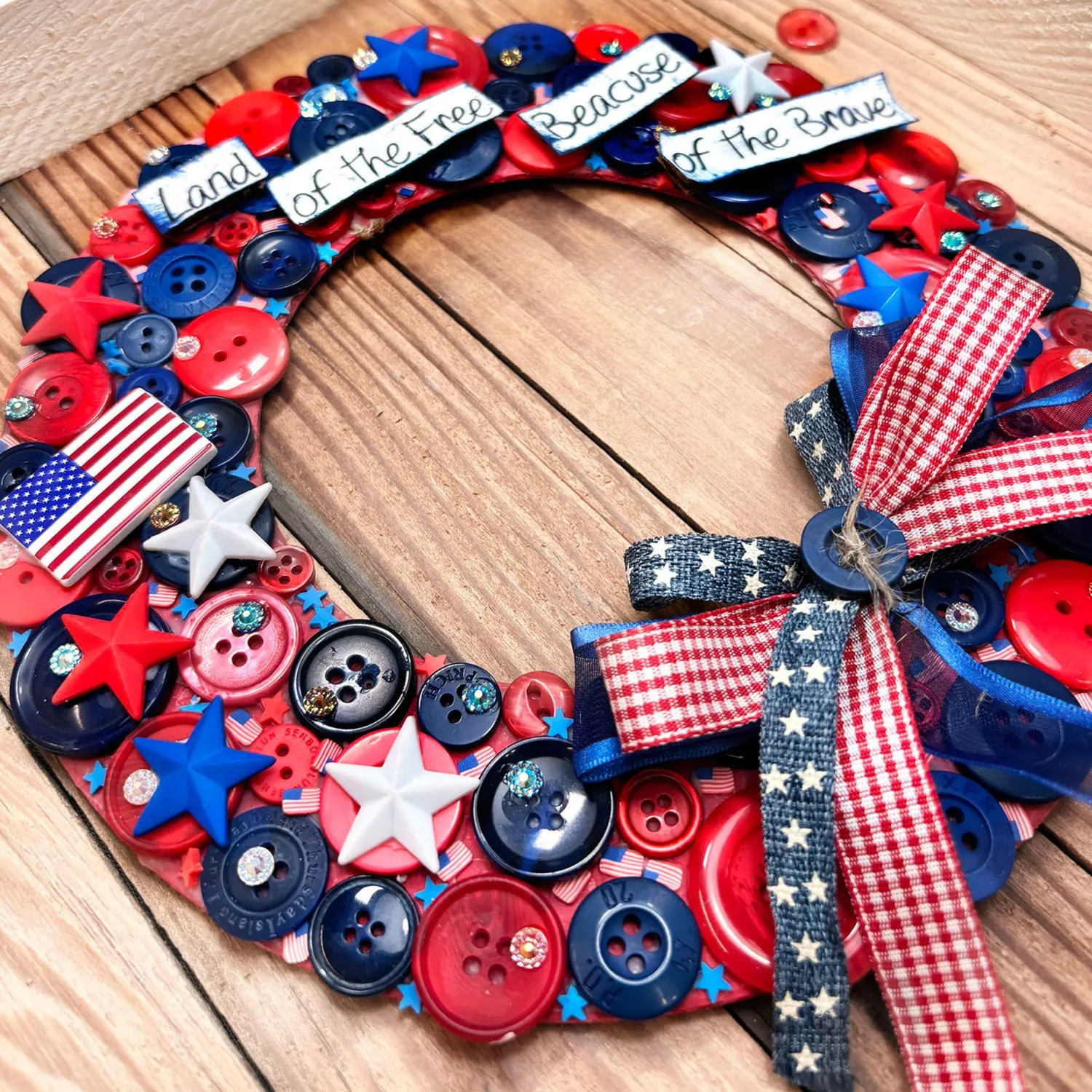 Buttons Galore America 250 Wreath Bastelset Kranz 20cm