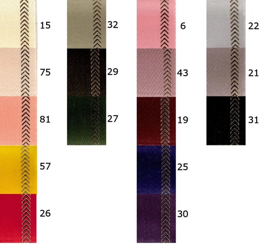 ALJO DESIGN Satin-Kranzband Fischgrat-Rand Kranzband 25 m