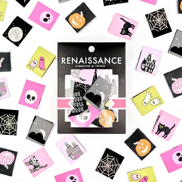 Renaissance Ribbon Spooky Night Weblabels 8er-Pack Halloween
