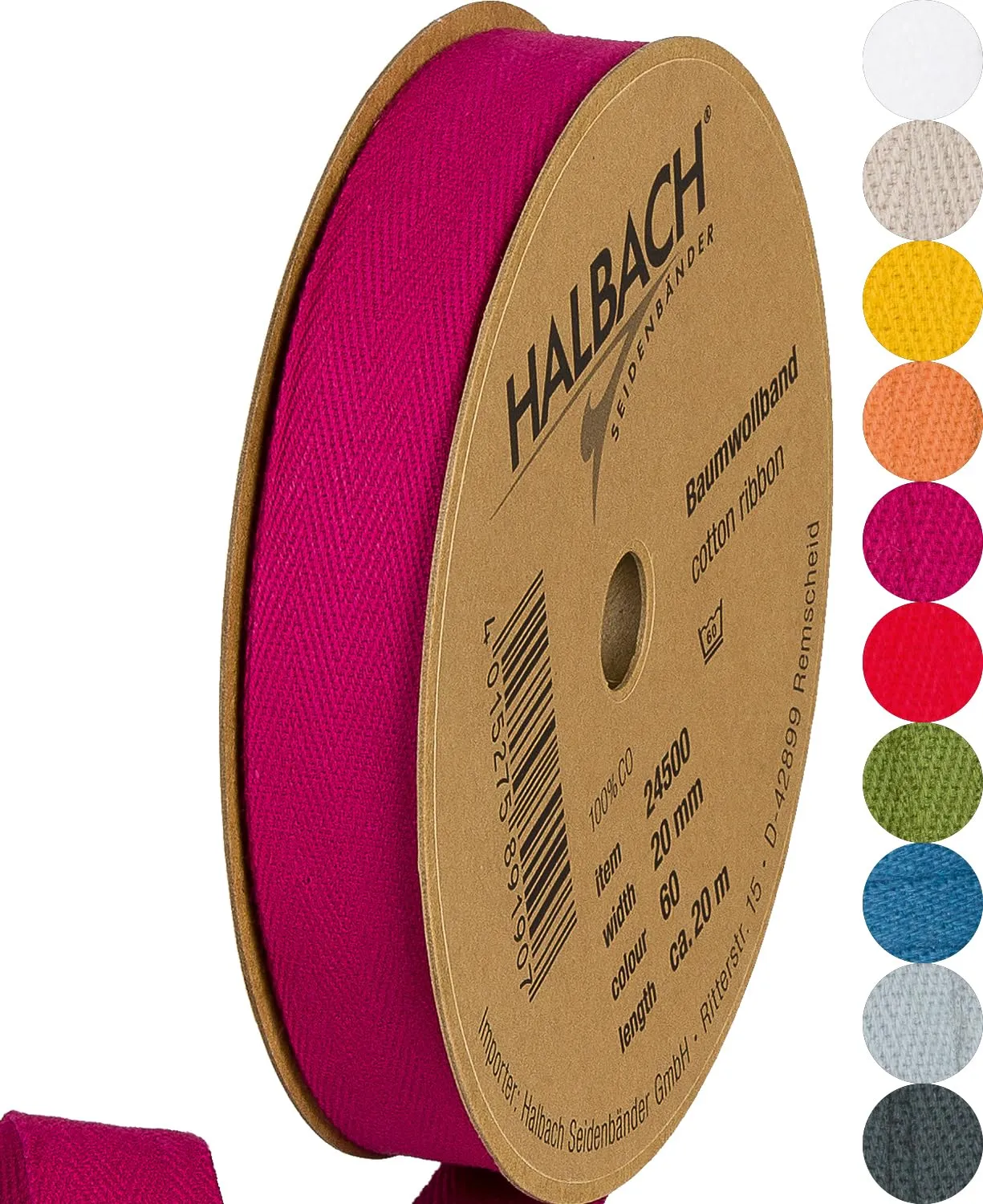 Halbach Baumwollband Baumwolle farbecht Rolle