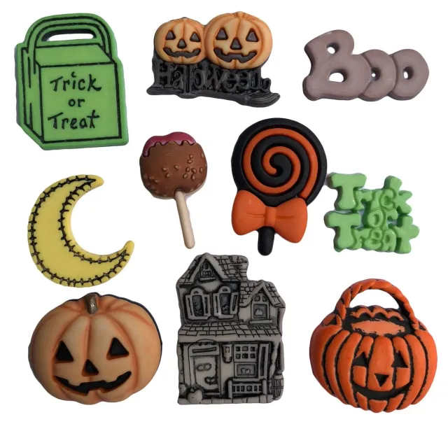 Buttons Galore Halloween Night Knöpfe 10 Stück waschbar