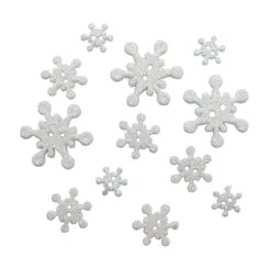Buttons Galore Snow Group Knöpfe 50 Stück Schneeflocke