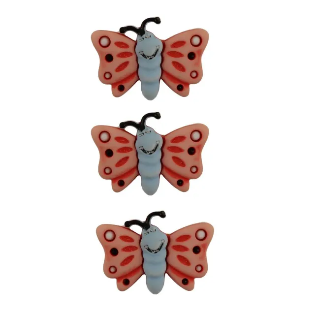 Buttons Galore BaZooples Flutterbugs Knöpfe 3 Stück Schmetterling
