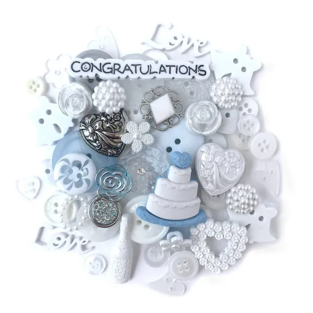Buttons Galore Wedding Value Pack Knöpfe 50 Stück Mix