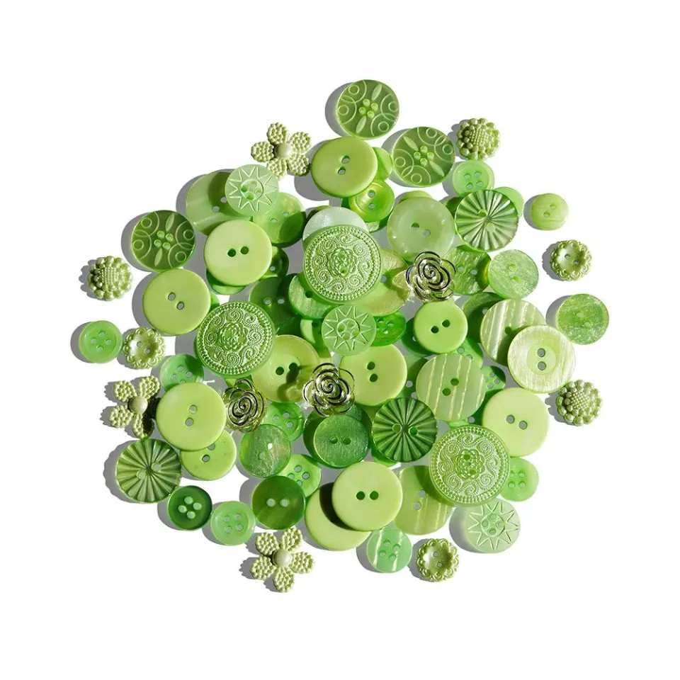 Buttons Galore Island Margarita Treasure Box Knöpfe limette
