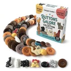 Buttons Galore Cats Knöpfe ca. 50 Stück Katzenmotive waschbar
