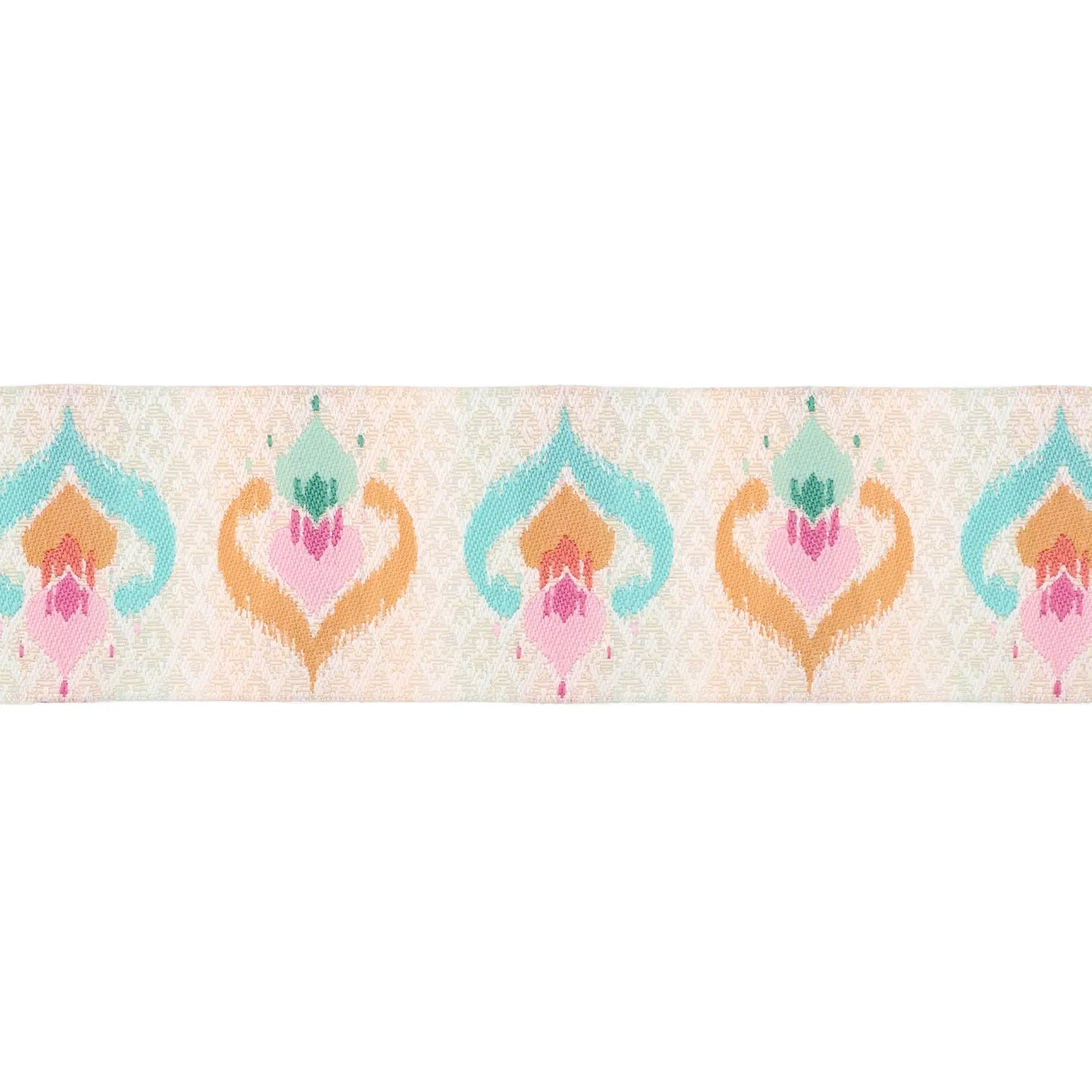 Renaissance Ribbon Paradise Garden Ikat Dream Schmuckband 38 mm 1 Yard Weiß