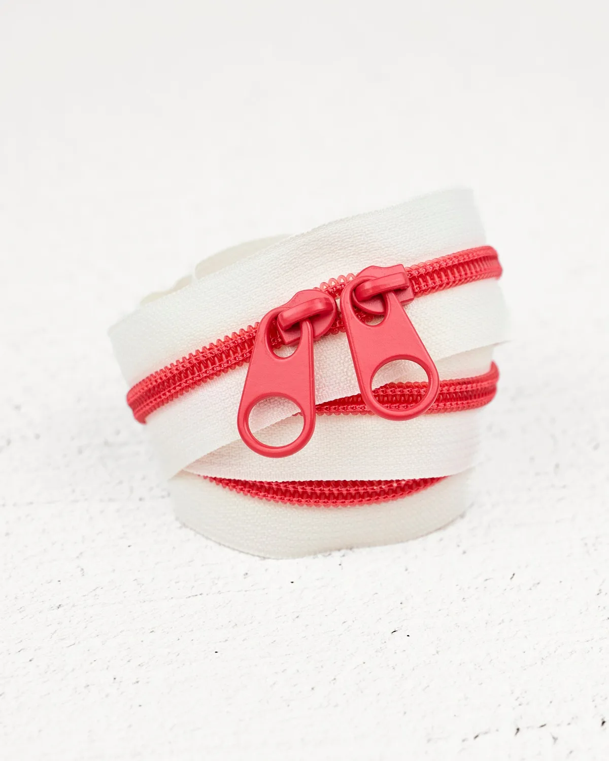 Renaissance Ribbon Coral Kiss Handtaschen-Reißverschluss teilbar