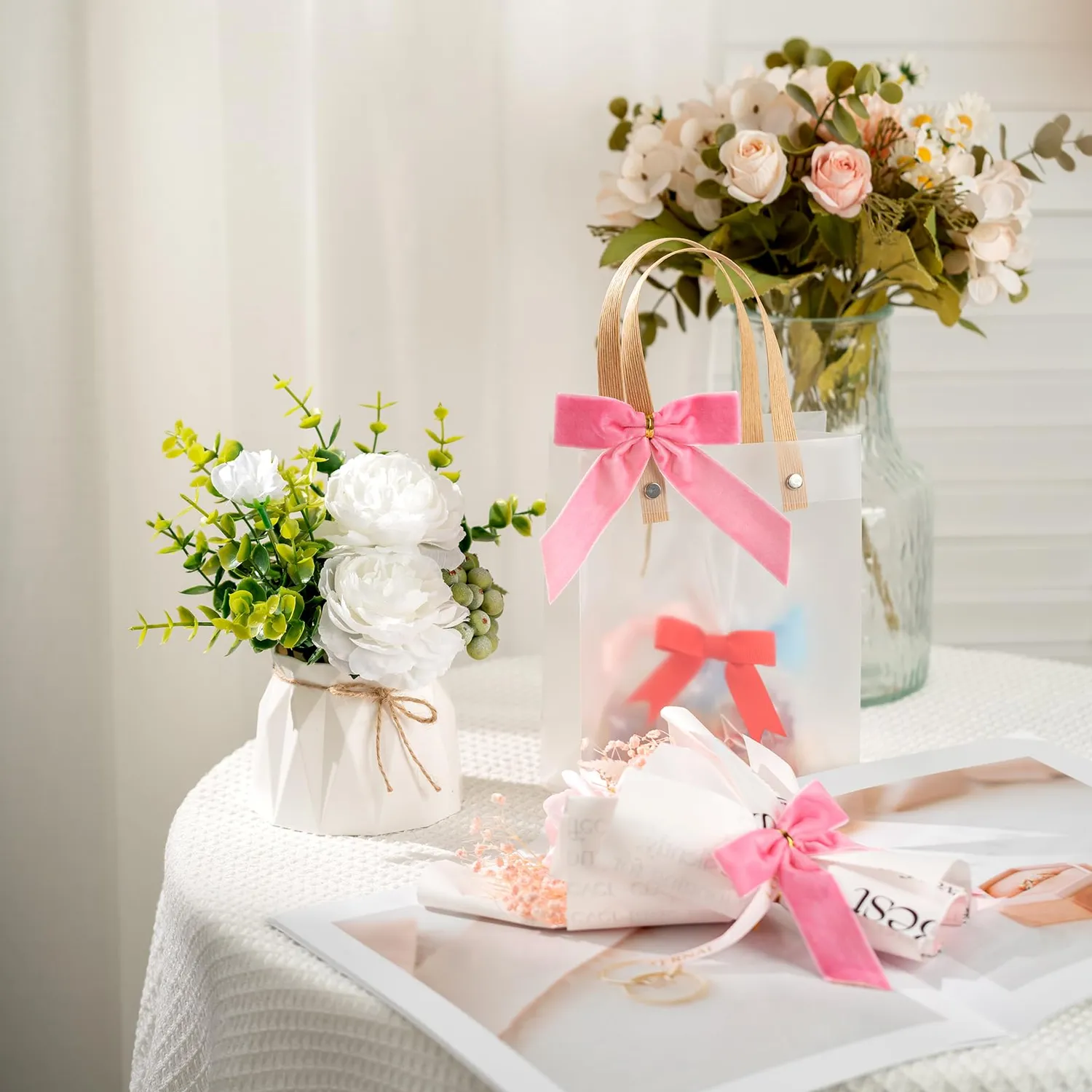 MORSUNBELA Schleifen Deko Samtschleife Geschenkschleifen