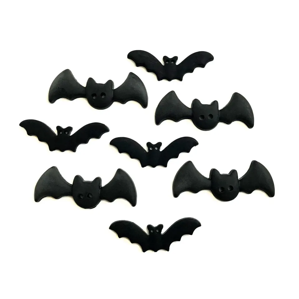 Buttons Galore Bats Bastelknöpfe 8 Stück Halloween Fledermaus