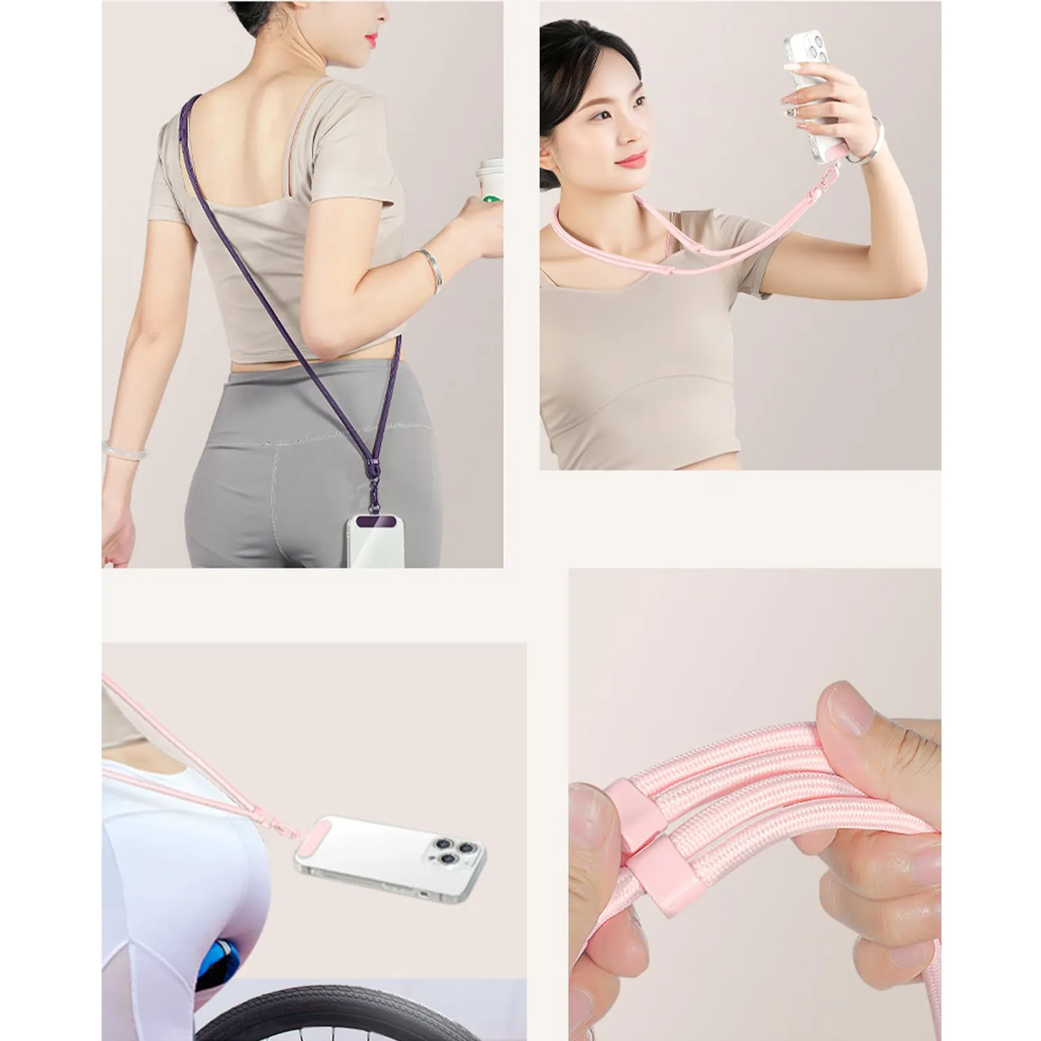 MORSUNBELA Handykette Handyband verstellbar
