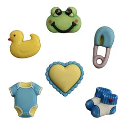 Buttons Galore Baby Hugs Babyknöpfe 36 Stück Pastell