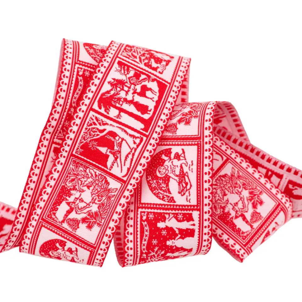 Renaissance Ribbon Buon Natale Holiday Stamps Weihnachtsband 1 Yard Polyester