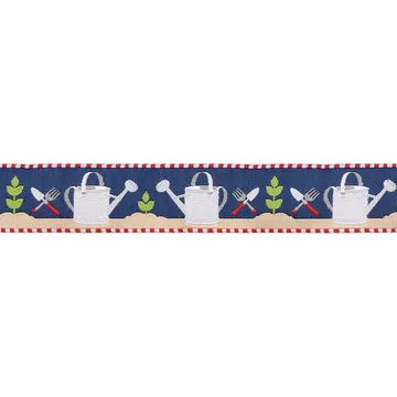 Renaissance Ribbon Watering Can Jacquardband 22mm 1 Yard Garten