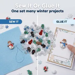 Buttons Galore Winter Button Super Value Pack Winterknöpfe 100 Stück