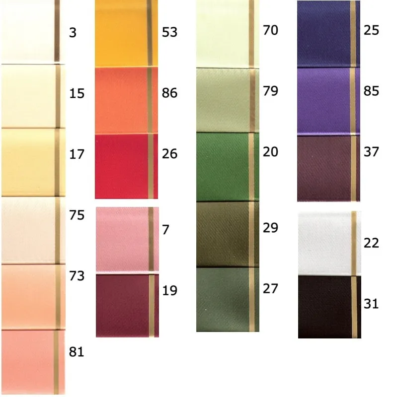 ALJO DESIGN Supersatin-Kranzband Strich-Rand Kranzband 25 m