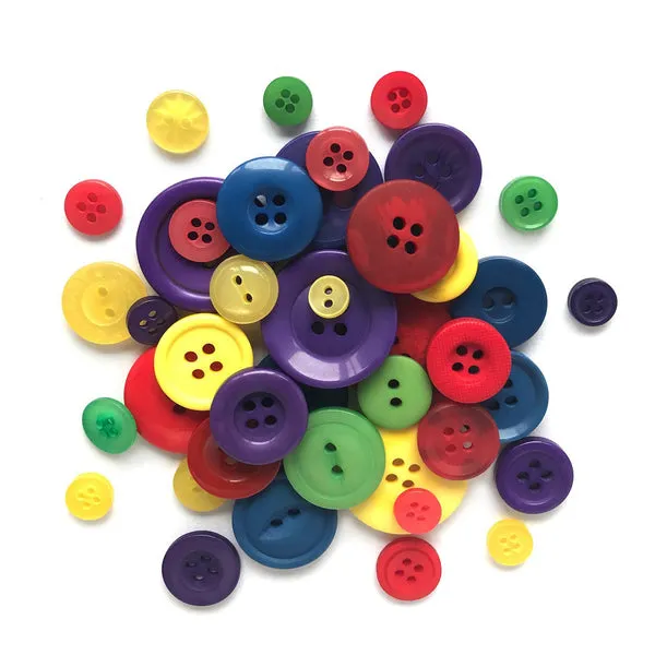 Buttons Galore Primary Grab Bag Knöpfe 6 oz bunt