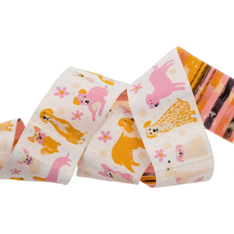 Renaissance Ribbon Dog Park Dog Medley Webband 1 1/2", 1 Yard