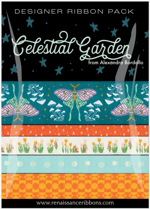 Renaissance Ribbon Celestial Garden Designer Pack 5 Bänder Polyester