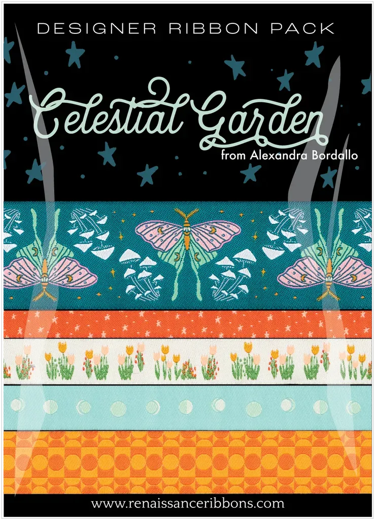 Renaissance Ribbon Celestial Garden Designer Pack 5 Bänder Polyester