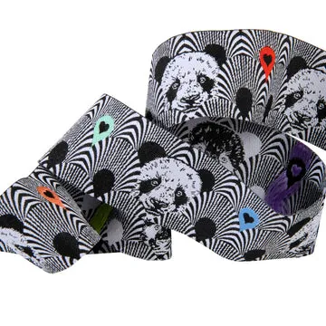 Renaissance Ribbon Linework Pandas Lovers Band 1 1/2 Zoll