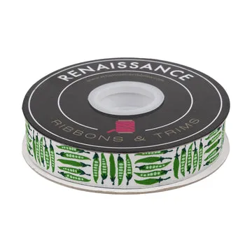 Renaissance Ribbon Vegetable Garden Green Beans Schmuckband 1 Yard