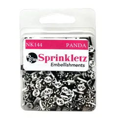 Buttons Galore Sprinkletz Panda Streuteile 12 g schwarz-weiß
