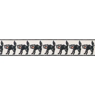 Renaissance Ribbon Home Sweet Haunt Spooky Cat Band 1 Yard