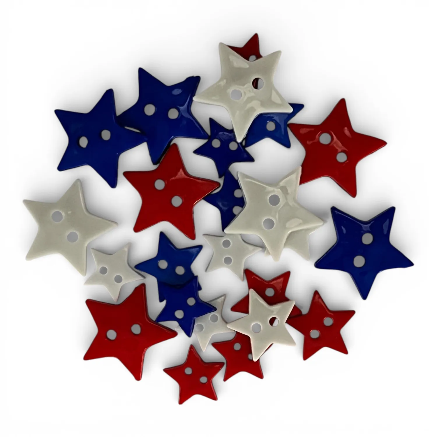 Buttons Galore America 250 Star Knöpfe 24 Stück Rot