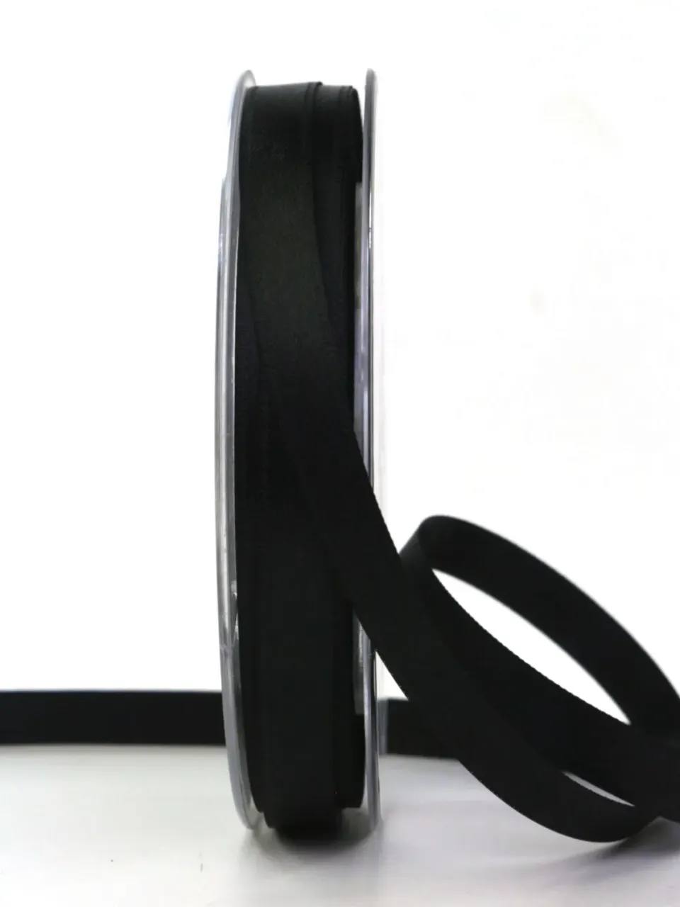 ALJO DESIGN Satinband schwarz mit Seidenglanz