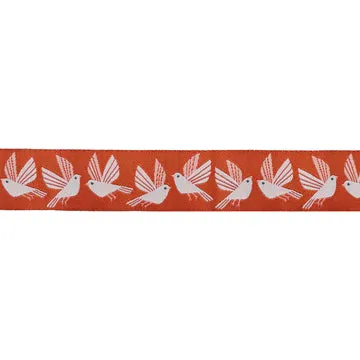 Renaissance Ribbon First Day of Fall Birds Jacquardband 7/8 Zoll 1 Yard