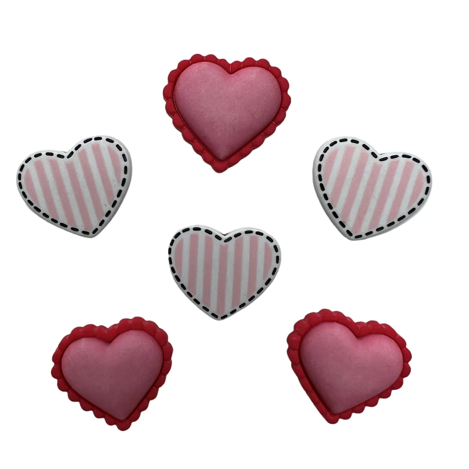 Buttons Galore Valentine Romance Knöpfe 60 Stück 3D
